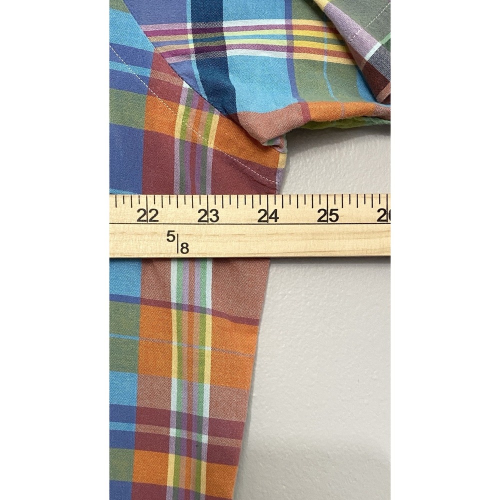 Polo Ralph Lauren Classic Fit Multicolor Plaid Men's Large Short‎ Sleeve Shirt - Picture 4 of 8